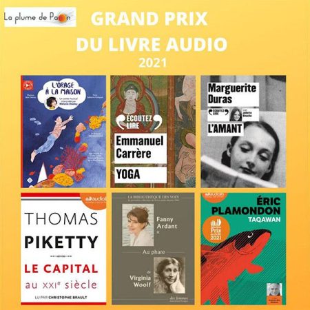 Lauréats du Grand Prix du Livre Audio 2021 La Plume de Paon