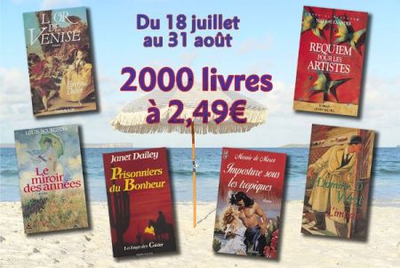 2000 livres numériques au prix de 2.49€ pour les vacances