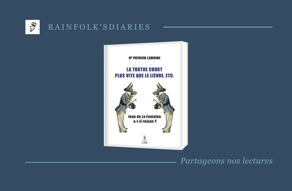 La tortue court plus vite que le lièvre, etc. rainfolk-la-fontaine