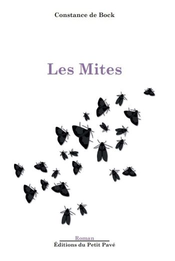 Une couverture de livre intitulée "Les Mites" avec des illustrations de mites noires sur fond blanc. Les Mites - Constance de Bock