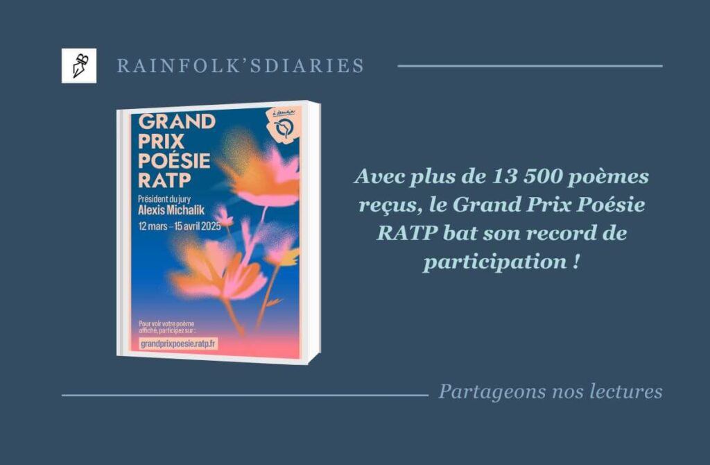 Plus de 13 500 poèmes : le Grand Prix Poésie RATP 2025 bat tous les records