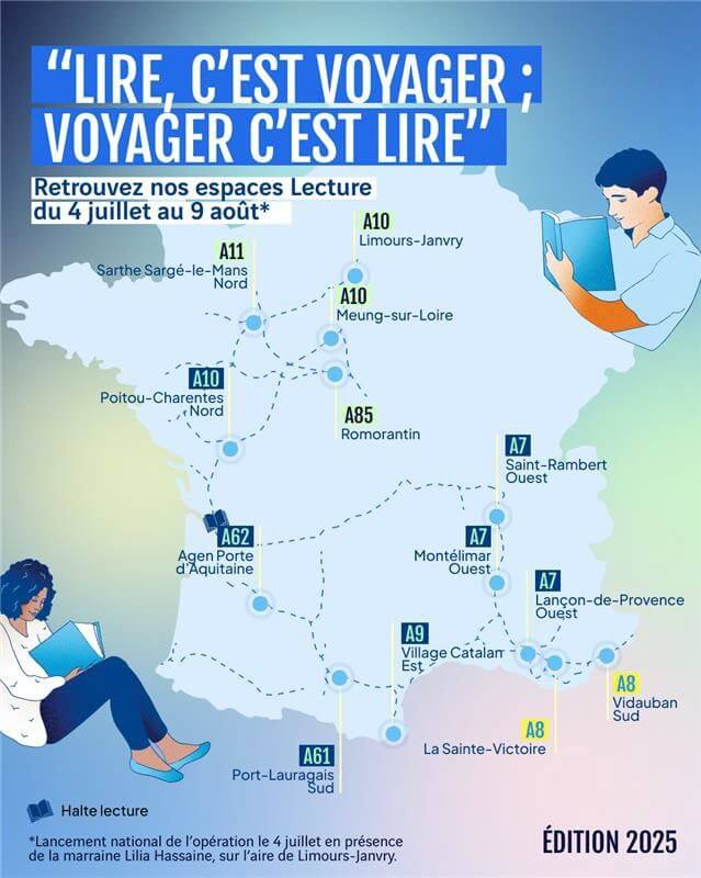 lire voyager autoroutes vinci Une pause lecture sur la route des vacances