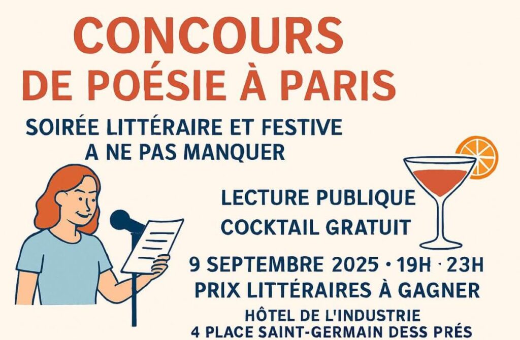 Concours de poésie de la rentrée à Paris : soirée cocktail gratuite et prix littéraires à gagner Concours de poésie de la rentrée à Paris